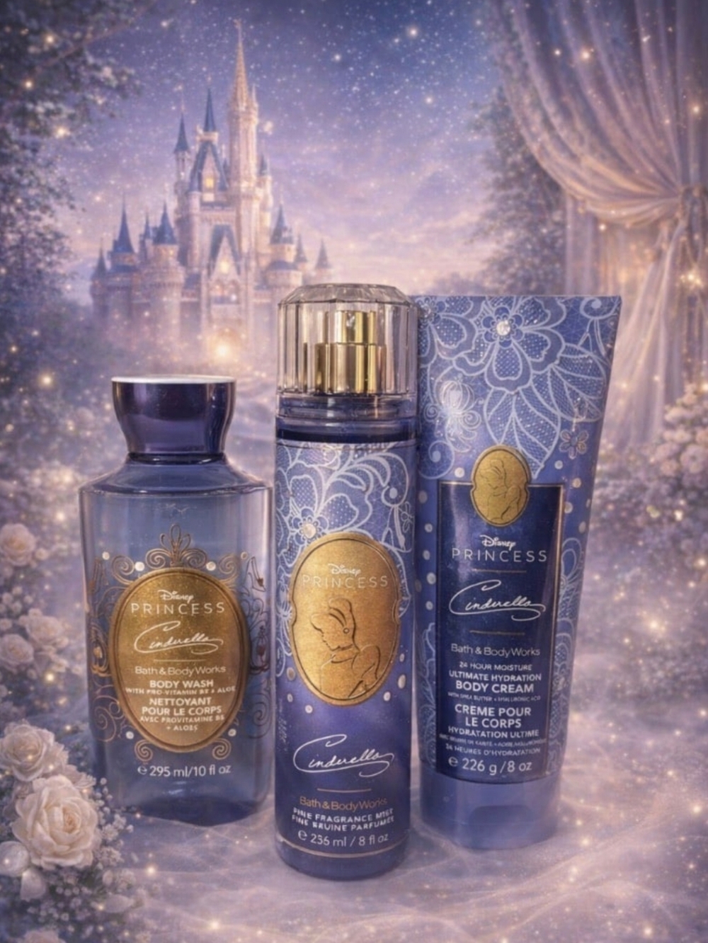 Bath & Body Works Disney Princess Cinderella Blue Body Care Set